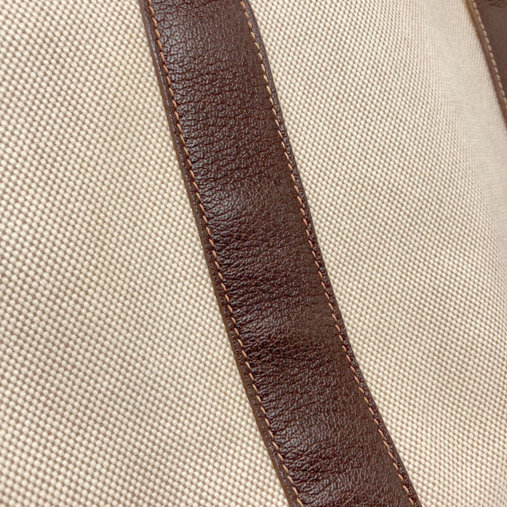 Hermes Garden Party PM Marron Silver Hardware Handbag Toile H/Buffle Women's ... - Picture 11 of 16